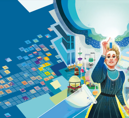 Marie Curie - Io sono Marie Curie edito da Nui Nui, illustrato da Elisa Bellotti. Libro per ragazzi, storie di autori, storia di Marie Curie