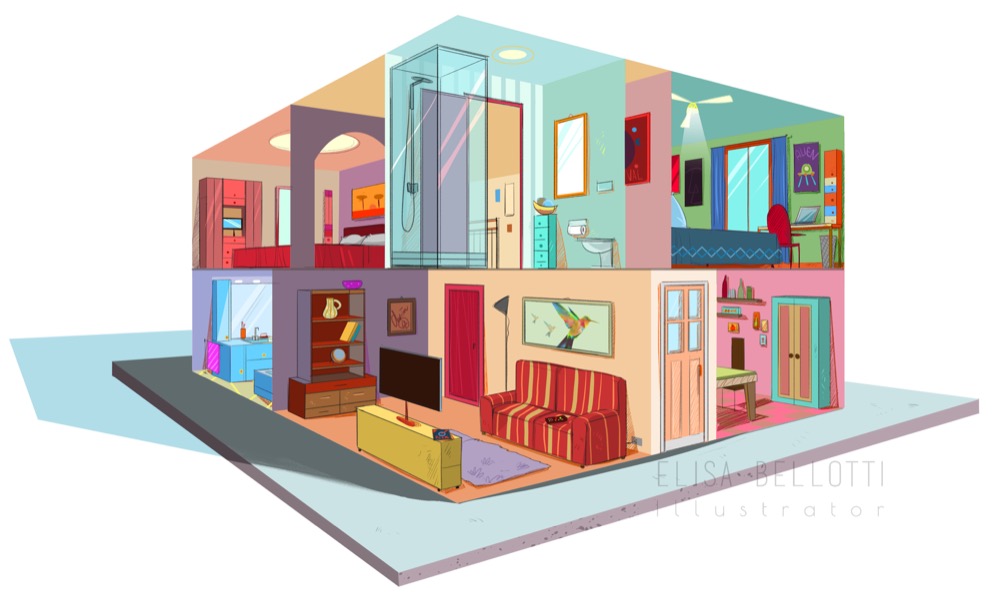 Sezione casa-elisa bellotti illustrator